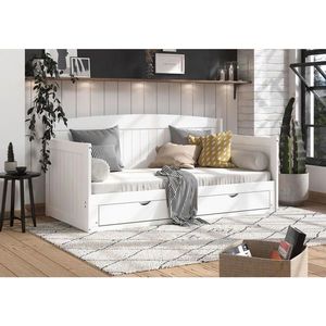 MID.YOU VÝSUVNÁ POSTEL, 90-180/200 cm, bílá obraz