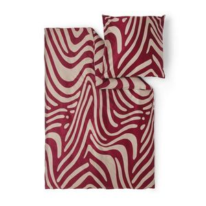 S. Oliver POVLEČENÍ, makosatén, bordeaux, béžová, 135/200 cm obraz