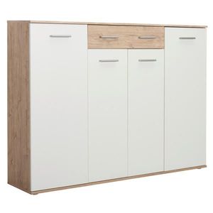 Xora BOTNÍK, bílá, barvy dubu, 160/120/35 cm obraz