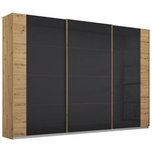 Rauch Möbel SKŘÍŇ S POSUVNÝMI DVEŘMI, antracitová, dub artisan, 271/210/62 cm obraz