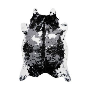 UMĚLÁ KOŽEŠINA, 160/230 cm, černá, bílá obraz