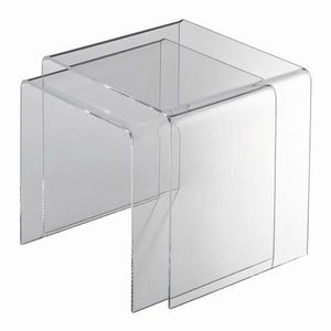 SADA ODKLÁDACÍCH STOLKŮ, čiré, plast, 40/33/36/33/33 cm obraz