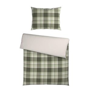 Novel OBOUSTRANNÉ POVLEČENÍ, vzhled lnu, zelená, 140/200 cm obraz