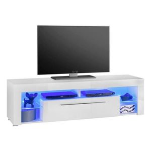 MID.YOU KOMODA POD TELEVIZI, bílá, 153/44/44 cm obraz