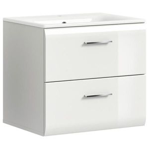 MID.YOU SKŘÍŇKA S UMYVADLEM, vysoce lesklá bílá, bílá, 60 cm obraz