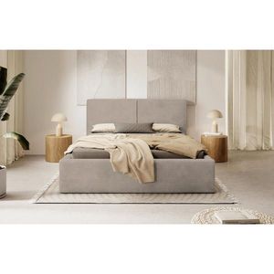 MID.YOU ČALOUNĚNÁ POSTEL, 140/200 cm, světle hnědá obraz