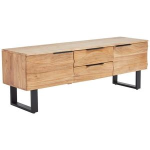 Livetastic NÍZKÁ KOMODA, akácie, černá, barvy akácie, 145/50/40 cm obraz