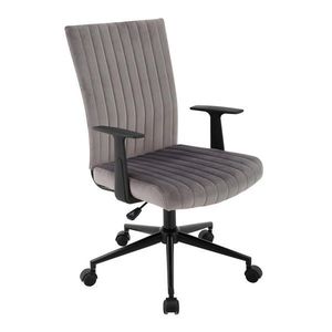 Carryhome OTOČNÁ ŽIDLE, samet, šedá, černá obraz