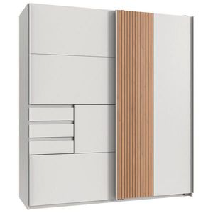 MID.YOU SKŘÍŇ S POSUVNÝMI DVEŘMI, dub artisan, bílá, 180/198/65 cm obraz