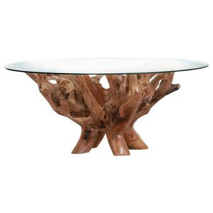 Livetastic KONFERENČNÍ STOLEK, barvy teak, dřevo, sklo, 110/110/46 cm obraz