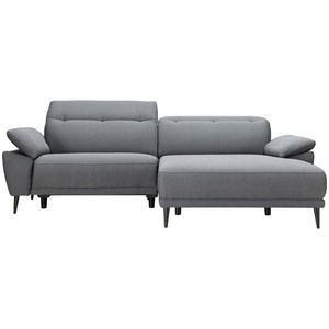 MID.YOU ROHOVÁ SEDAČKA, textil, světle šedá obraz