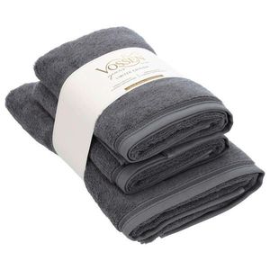 Vossen SADA RUČNÍKŮ A OSUŠEK, tmavě šedá obraz