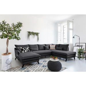 P & B SEDACÍ SOUPRAVA, textil, barvy grafitu obraz