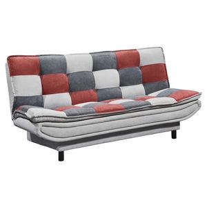MID.YOU ROZKLÁDACÍ POHOVKA, textil, kompozitní dřevo, barvy stříbra, bobulová, tmavě šedá obraz
