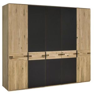 Linea Natura ŠATNÍ SKŘÍŇ S OTOČNÝMI DVEŘMI, dub, antracitová, dub bianco, 247/214/61 cm obraz