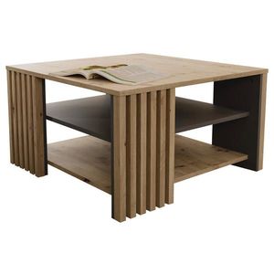 Carryhome KONFERENČNÍ STOLEK, šedá, dub artisan, kompozitní dřevo, 80/45/80 cm obraz