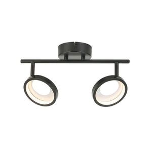 Novel LED ZÁŘIČ, černá, barvy hliníku, teplá bílá, 35/12/19 cm obraz