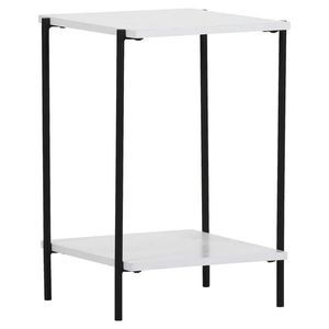 Landscape ODKLÁDACÍ STOLEK, dub, černá, bílá obraz