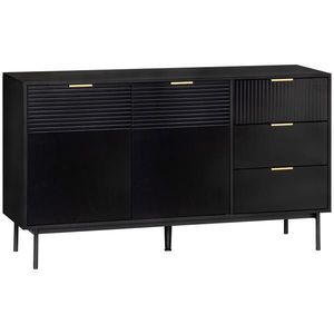 Livetastic ŠIROKÁ KOMODA, černá, 140/80/40 cm obraz