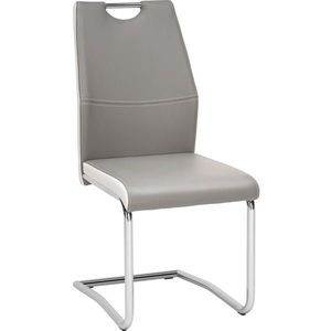 Carryhome HOUPACÍ ŽIDLE, šedá, bílá, barvy chromu obraz