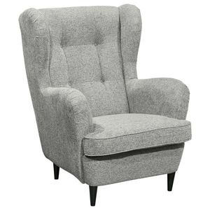 MID.YOU KŘESLO UŠÁK, textil, kompozitní dřevo, barvy stříbra obraz