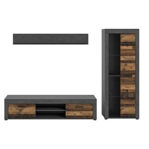 MID.YOU OBÝVACÍ STĚNA, šedá, přírodní barvy obraz