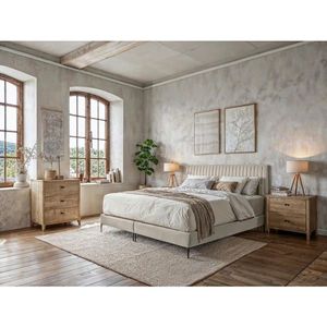 MID.YOU POSTEL BOXSPRING, 180/200 cm, krémová obraz