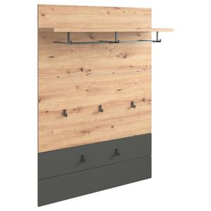 Xora ŠATNÍ PANEL, antracitová, barvy dubu, 85/126, 7/28 cm obraz