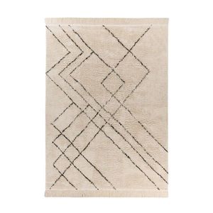 KOBEREC, 120/170 cm, krémová, černá obraz