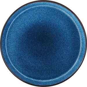 Černý/modrý talíř z kameniny ø 27 cm Dark Blue/Black – Bitz obraz