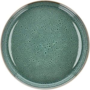 Bílý/zelený talíř z kameniny ø 27 cm White/Green – Bitz obraz