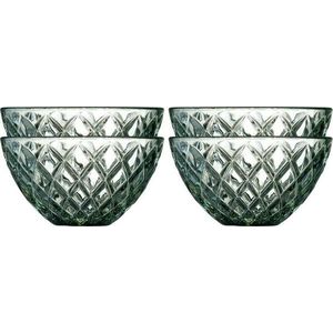 Zelené skleněné misky v sadě 4 ks 325 ml Sorrento – Lyngby Glas obraz