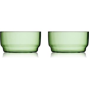 Zelené skleněné misky v sadě 2 ks 500 ml Torino – Lyngby Glas obraz