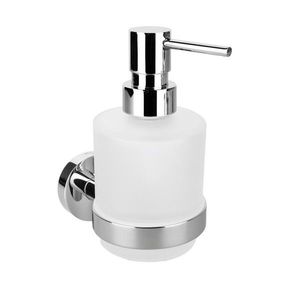 SAPHO X-ROUND dávkovač mýdla 200ml, mléčné sklo, chrom XR103 obraz