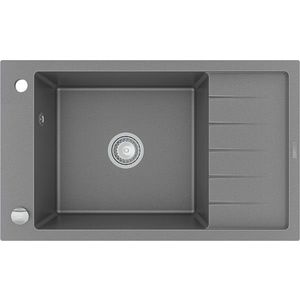 MEXEN Elias granitový dřez 1 mísa dřez s vypouštěním krátký odkapávač 795x480 mm, šedá 6511791005-71 obraz