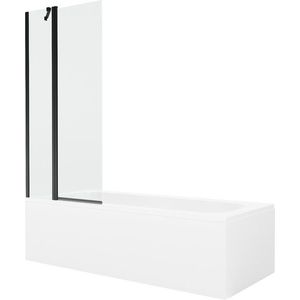 MEXEN/S Vega obdélníková vana 180 x 80 cm s panelem + vanová zástěna 80, transparent, černá 550118080X9408117000 obraz