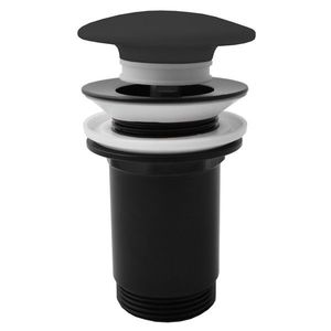 RAV Slezák Výpusť umyvadlová CLICK-CLACK 5/4 s keramickou zátkou, Černá matná MD0485-1CMAT MD0485-1CMAT obraz