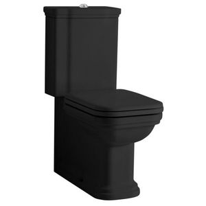 KERASAN WALDORF WC kombi, spodní/zadní odpad, černá-chrom WCSET25-WALDORF obraz