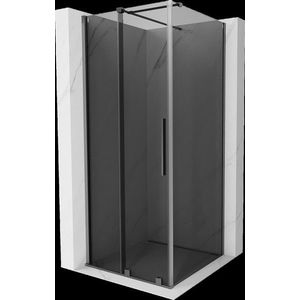 MEXEN/S Velar sprchový kout, posuvné dveře 90 x 90, grafit, grafit metal 871-090-090-41-95 obraz
