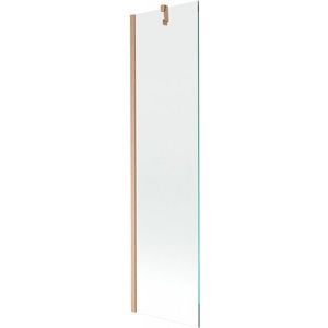 MEXEN/S Next vanová zástěna FIX 50 x 150, transparent, měď kartáčovaná 895-050-000-00-00-65 obraz
