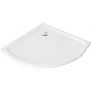 MEXEN Flat sprchová vanička čtvrtkruhová slim 100 x 100, bílá 41101010 obraz