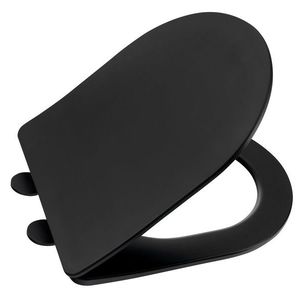 SAPHO PACO WC sedátko, SLIM, Soft Close, Easy Take, černá mat PCS1012B obraz