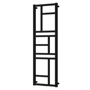 Instalprojekt Koupelnový radiátor MONDRIAN černá barva Barva Černá , Doporučená topná tyč (W) 600, Rozměr A 60, Rozměr C 145, Skutečný rozměr radiátoru (v mm) 600 x 1440 mm, Typ připojení Středové 50 mm RADMON601431SP obraz