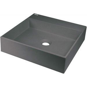 DEANTE Correo anthracite metallic Granit umyvadlo na desku 400x400 mm CQR_TU4S obraz