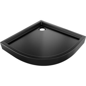 MEXEN Flow+ Sprchová vanička čtvrtkruh 90 x 90, černá mat 46Q709090H obraz