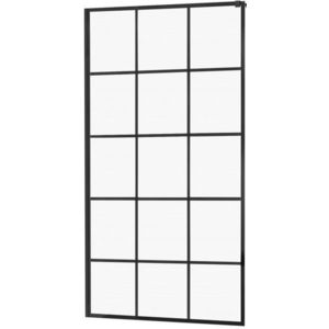 MEXEN KIOTO walk-in 90x200 cm 8mm černé vzor samostatné sklo 800-090-000-00-77 obraz