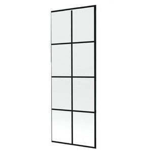 MEXEN NEXT sklo k vanové zástěně 100x150 fix 6mm, černý dekor 895-100-000-00-77 obraz