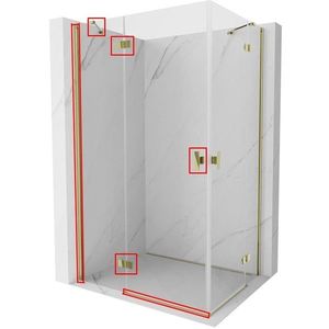 MEXEN MIST montážní sada pro 8A5, zlatá, levá 8A5-50-L obraz