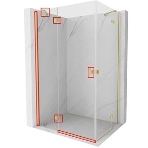 MEXEN MIST montážní sada pro 8A5, zlatá kartáčovaná, levá 8A5-55-L obraz