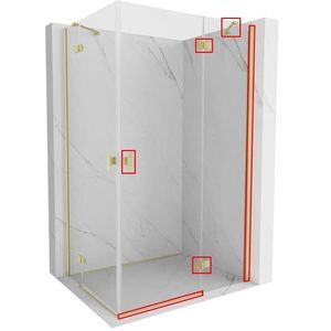 MEXEN MIST montážní sada pro 8A5, zlatá kartáčovaná, pravá 8A5-55-P obraz